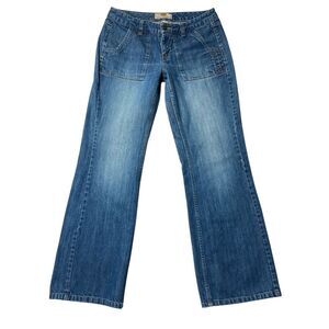 Route 66 Womens Bootcut Blue Denim Jeans Size 8 Cotton extra pockets and tab‎